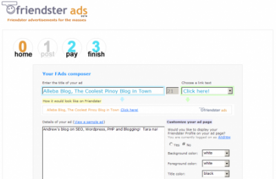 friendster ads