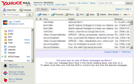 yahoo beta interface 2